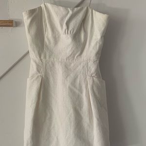 White Lilly Pulitzer Strapless Dress